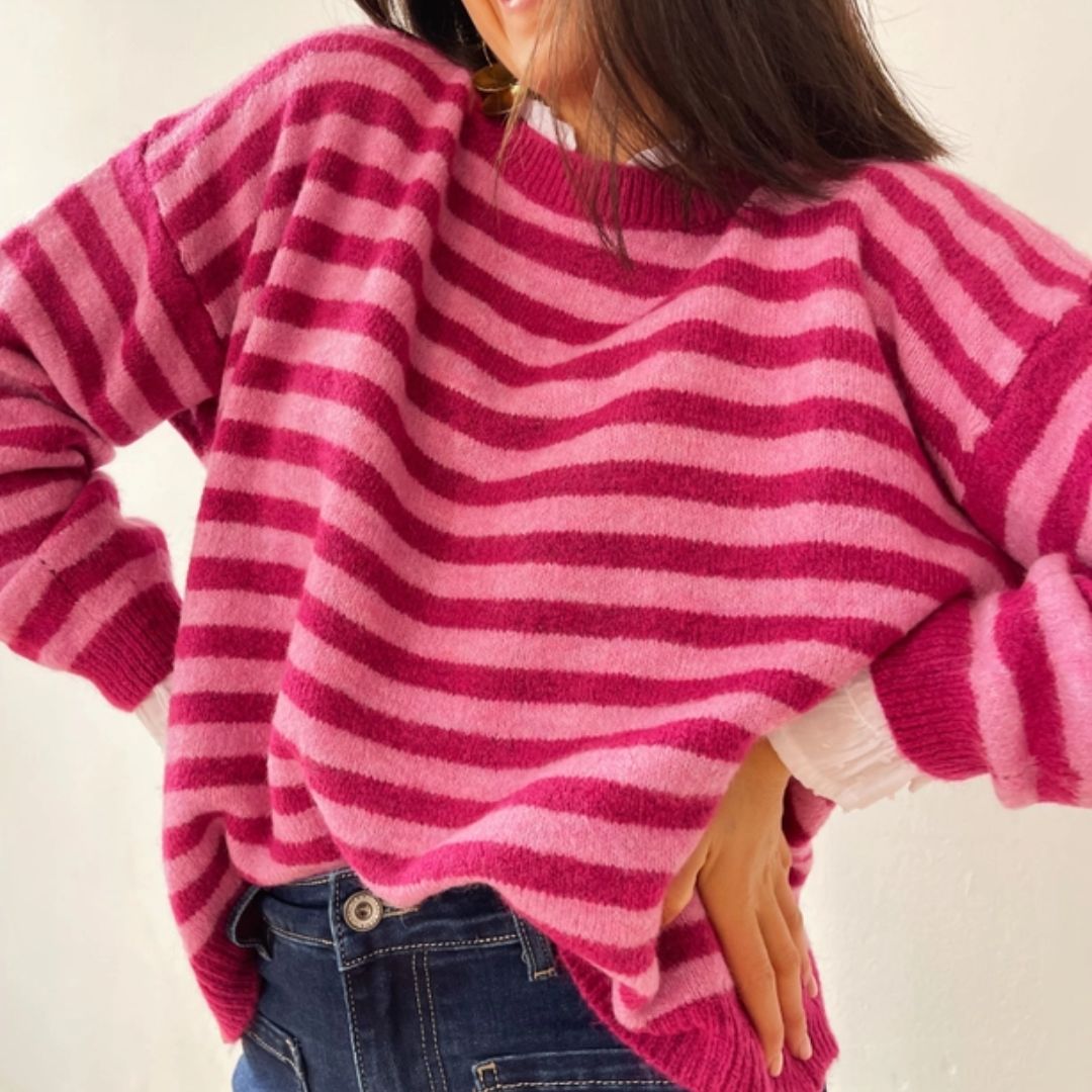 Damen Pullover 'Pia' fuchsia rosa