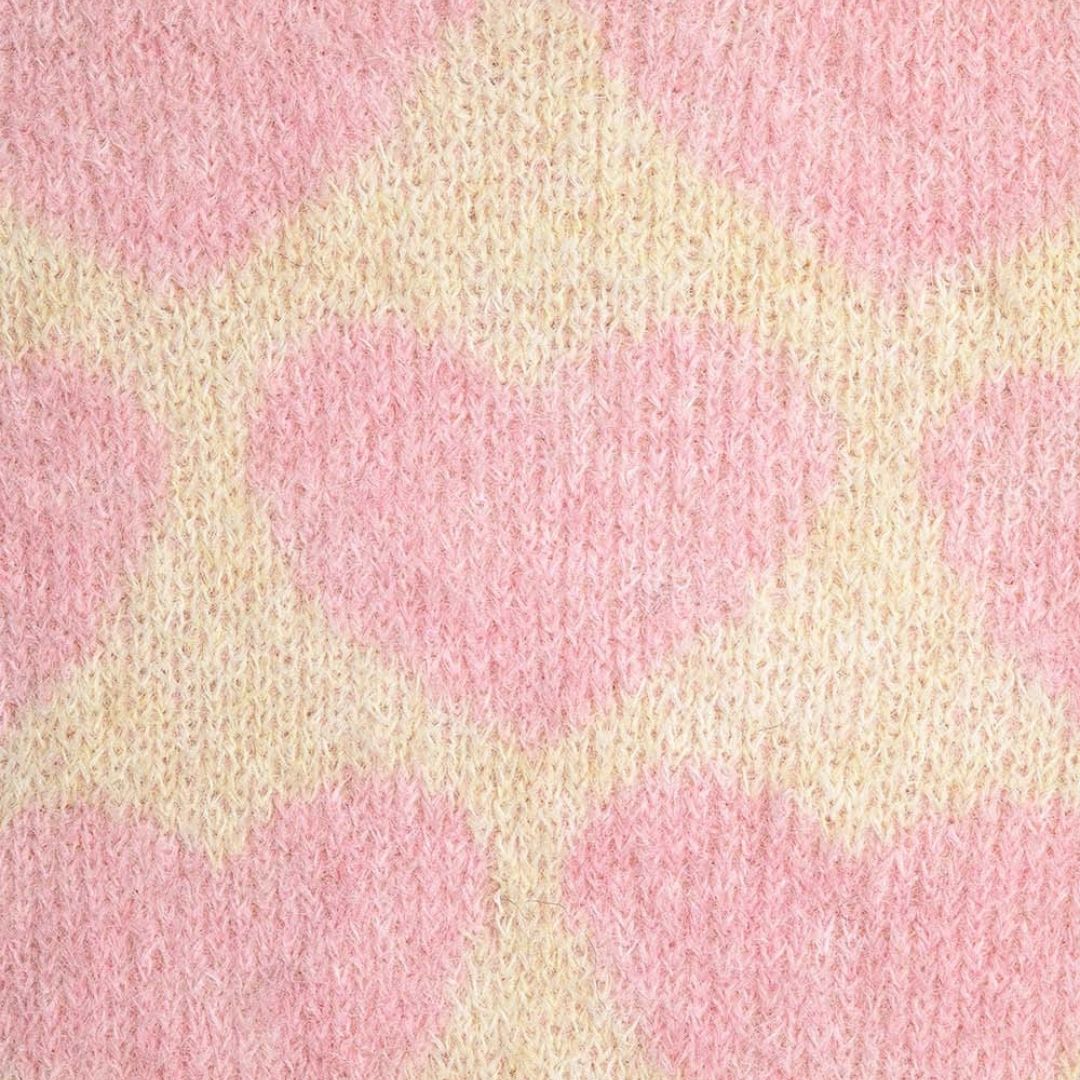 Damen Pullover 'Heartful' pastell rosa/gelb
