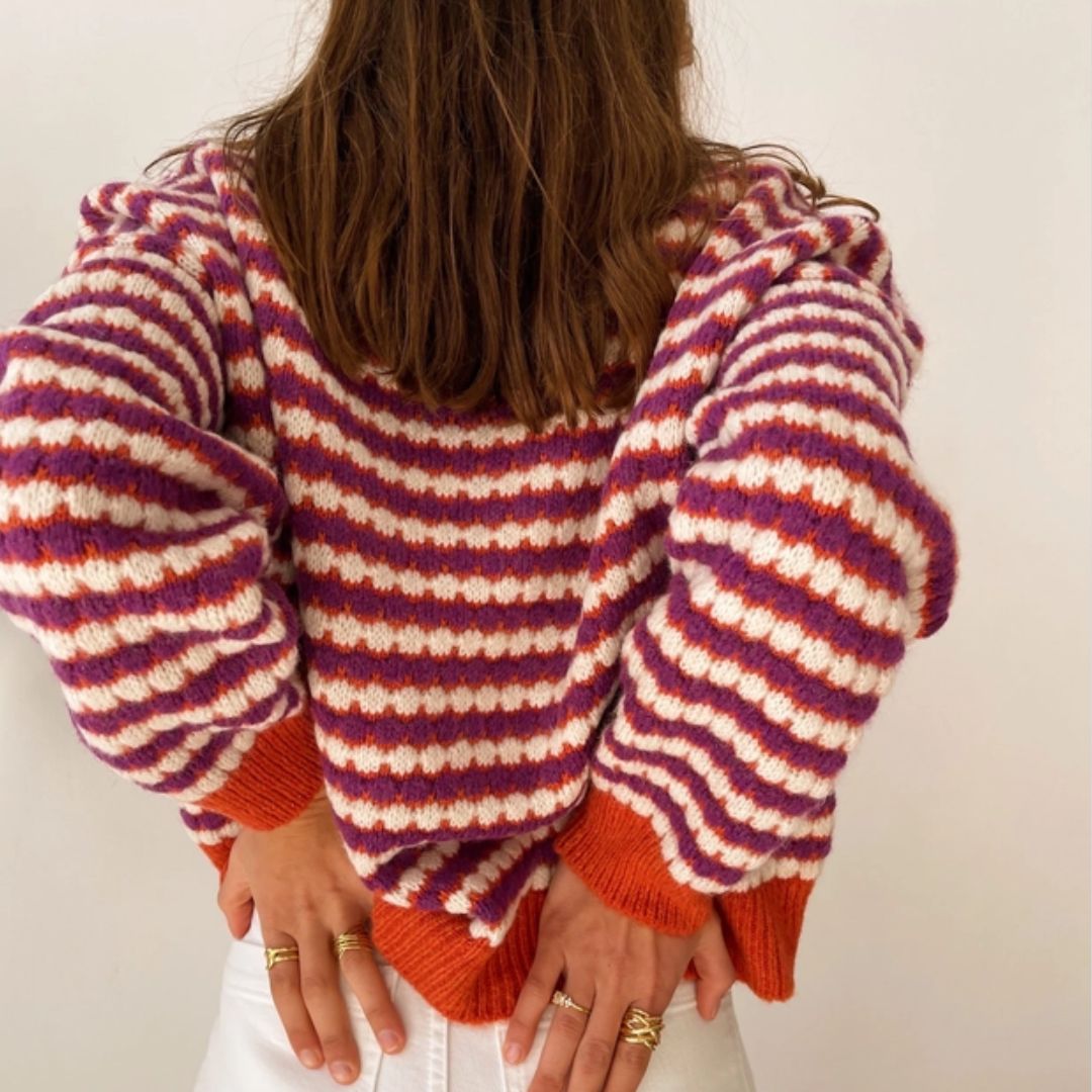 Damen Pullover 'Trikot' orange