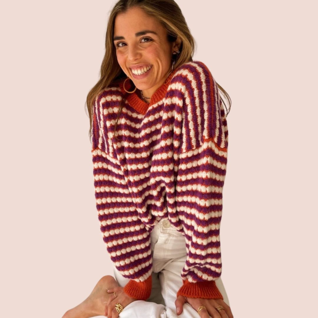Damen Pullover 'Trikot' orange