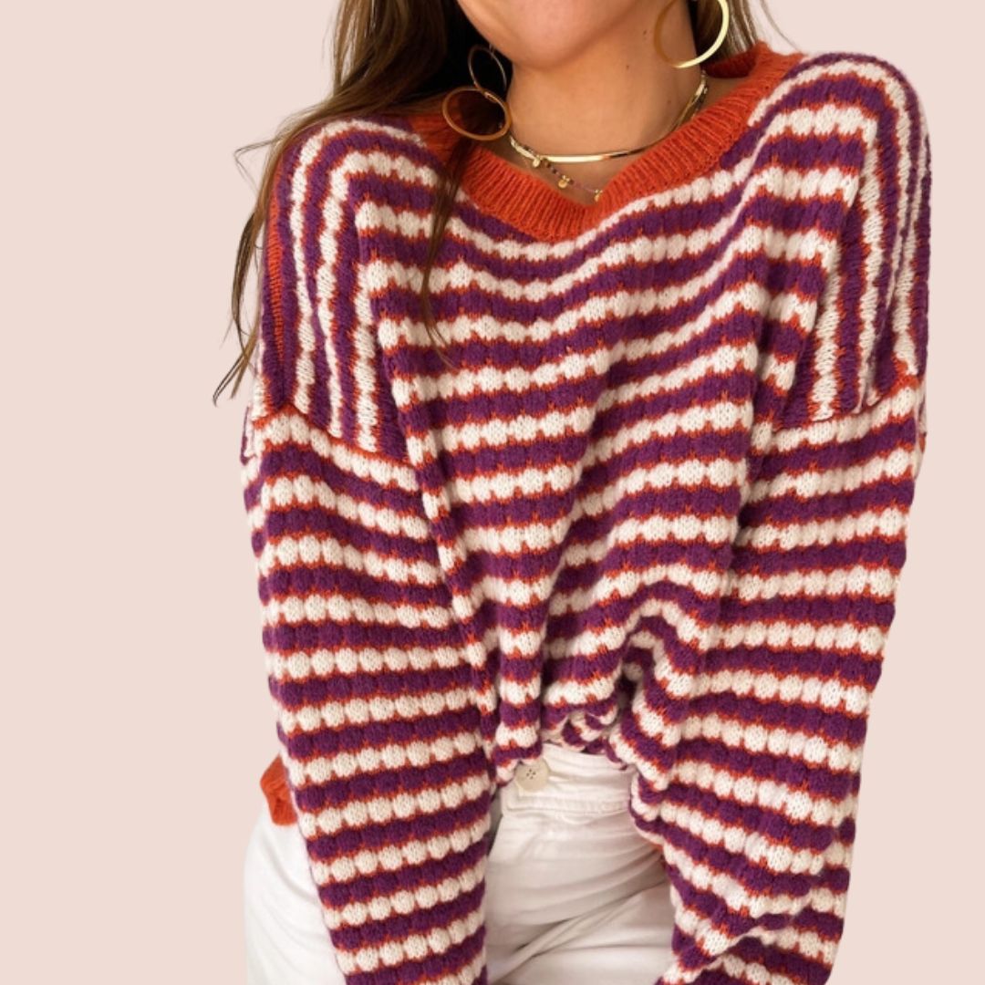 Damen Pullover 'Trikot' orange