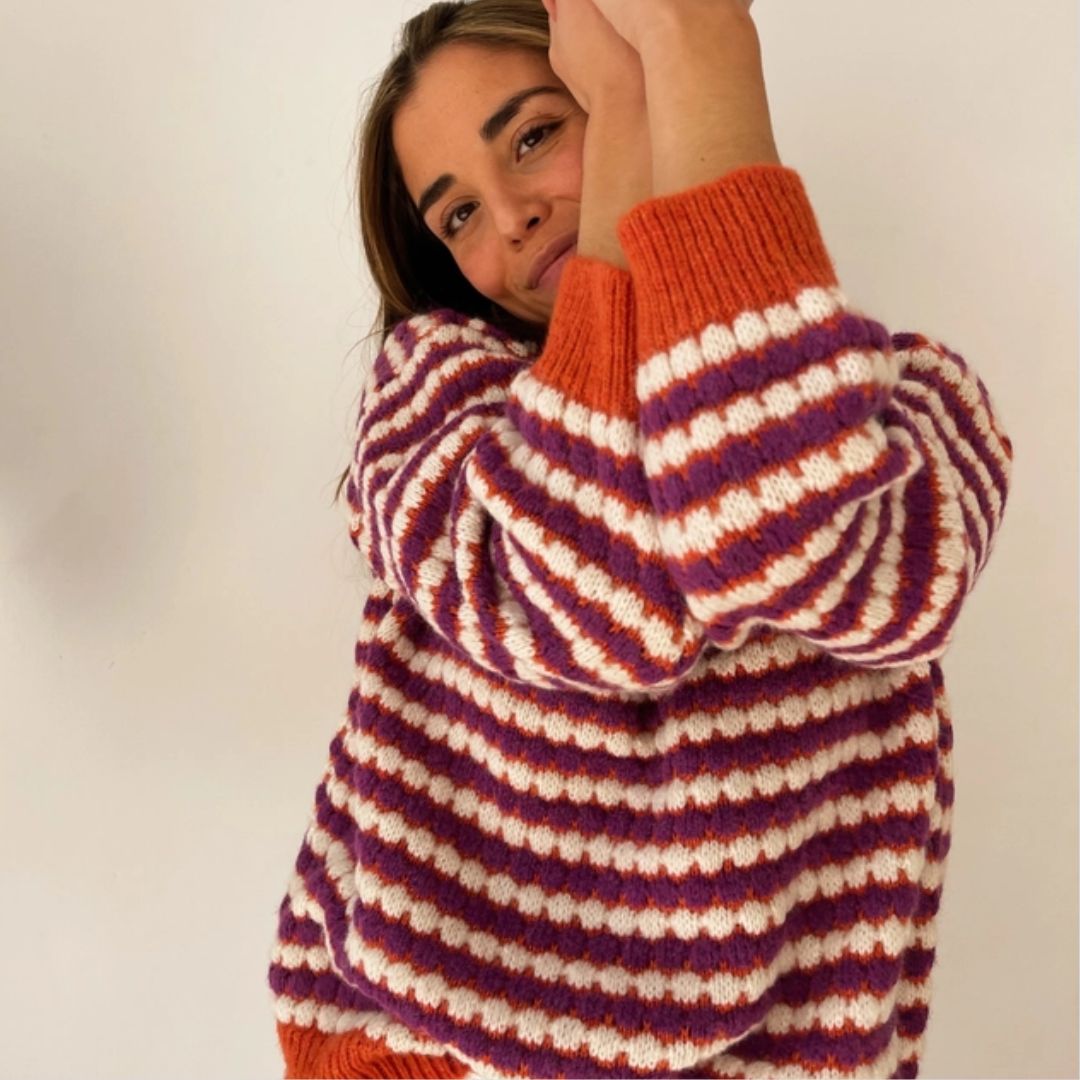 Damen Pullover 'Trikot' orange