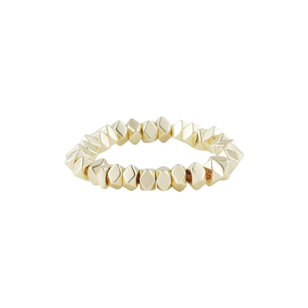 Elastischer Damen Ring gold 'Structure'