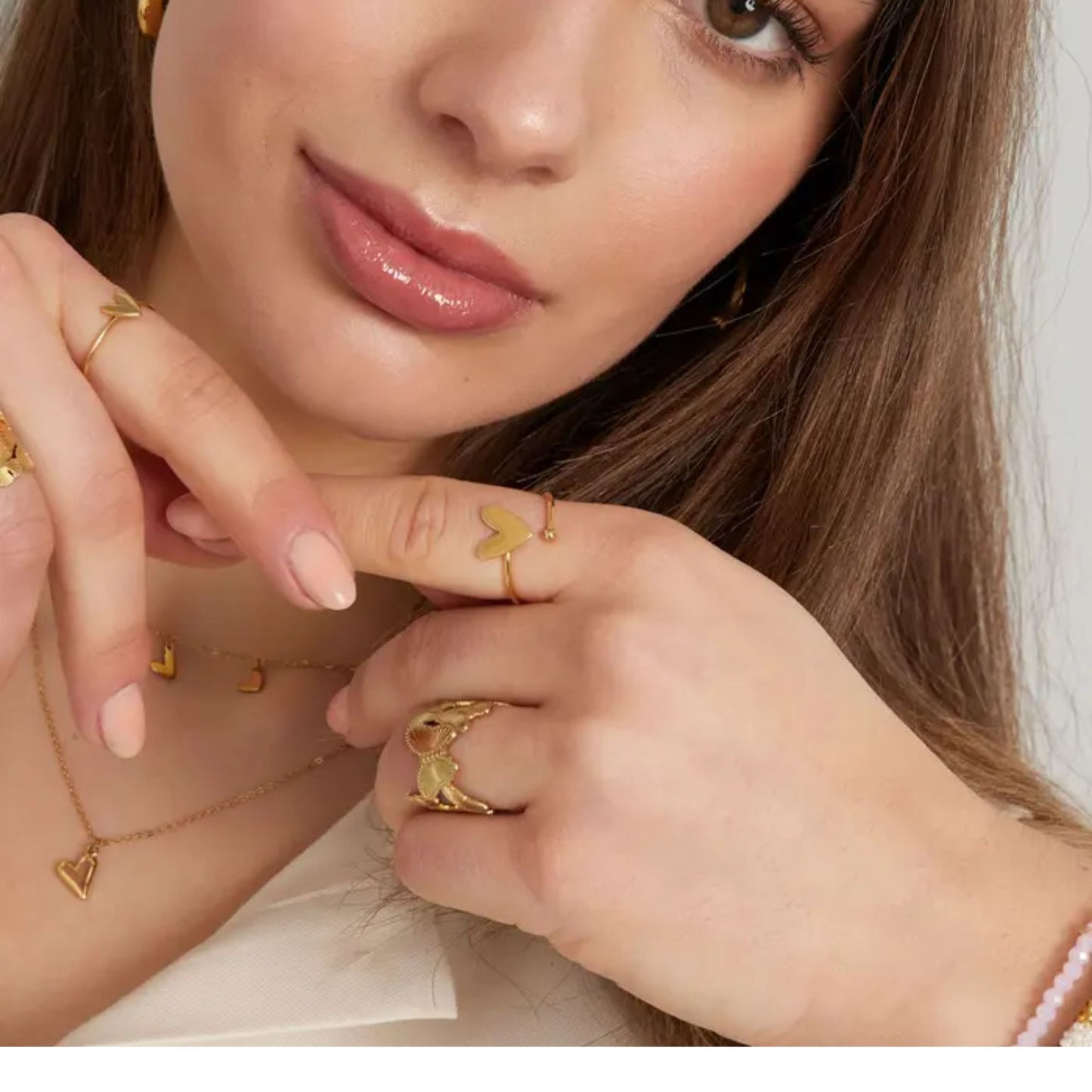 Ring mit Herzdesign 'Love' gold