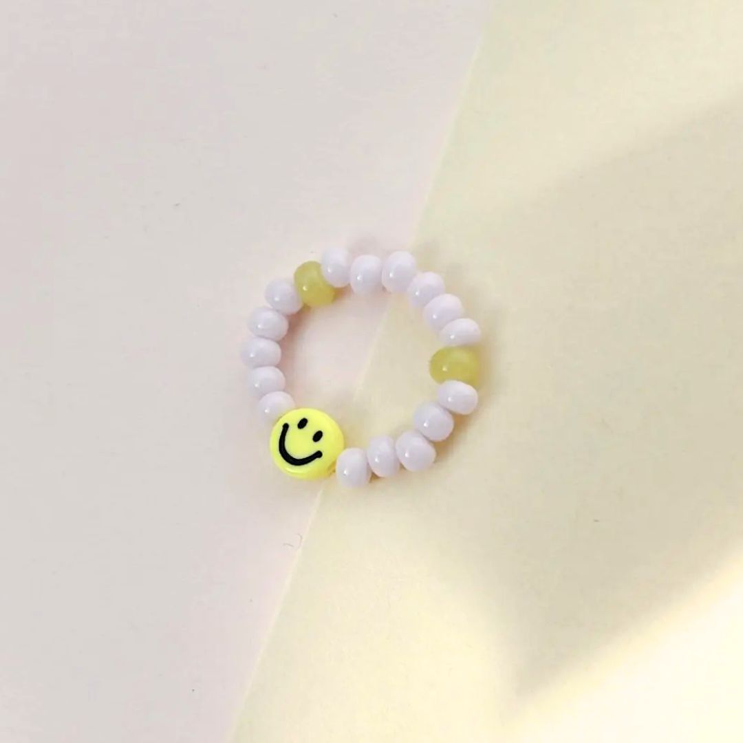 STUDIO LIV / Damen Ring 'POLLY' mit Smiley rosa