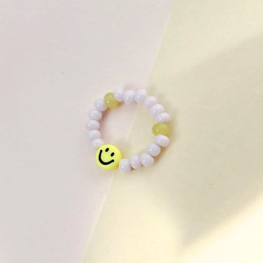 STUDIO LIV /  Damen Ring 'POLLY' mit Smiley rosa
