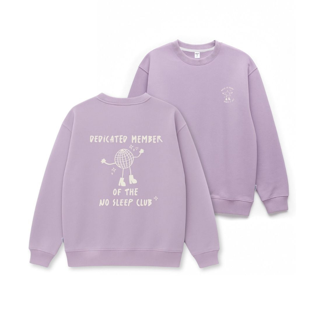 Damen Sweatshirt 'No Sleep Club' flieder