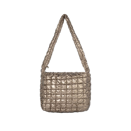Umhängetasche unifarben 'plissierte Schultertasche' gold