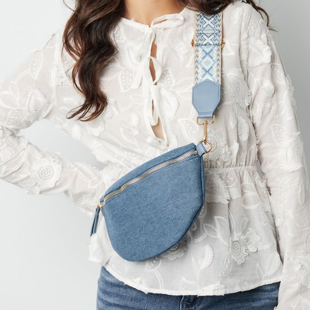 Damen Schultertasche 'Jeans Look'