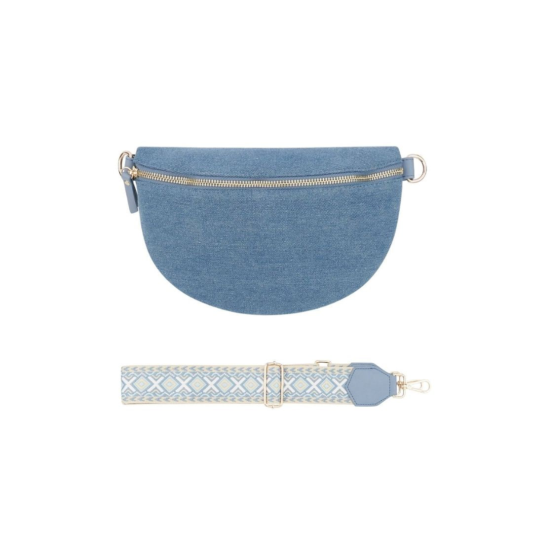 Damen Schultertasche 'Jeans Look'