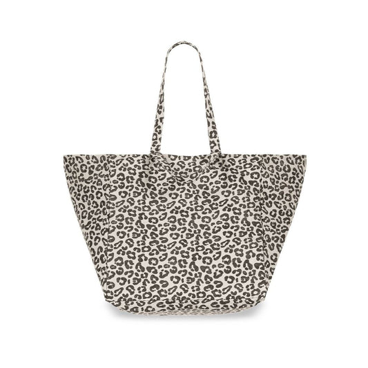 Damen Shopper Leo Print natur
