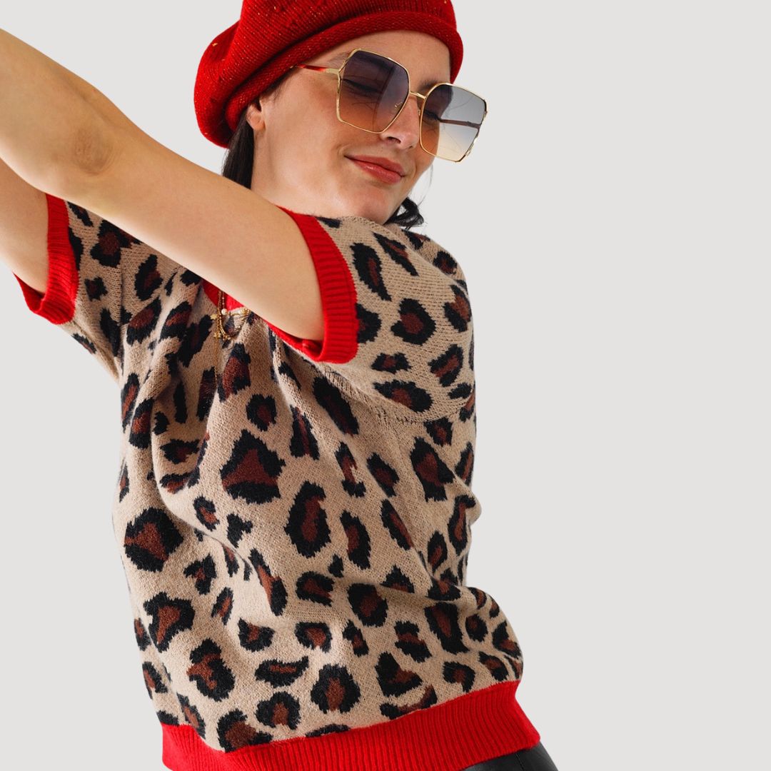Stylisches Pullovershirt mit Pantherprint