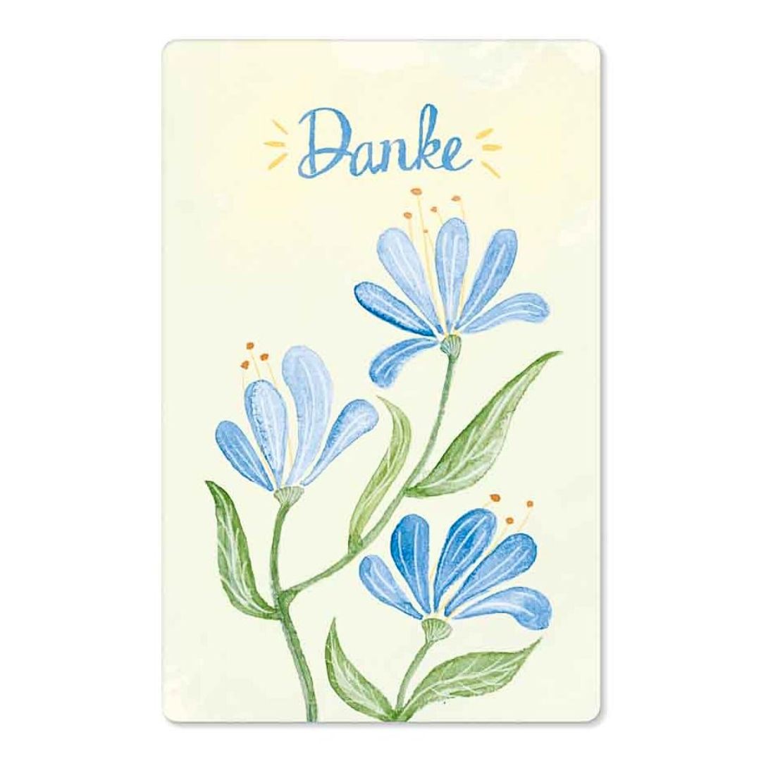 KIND MIND Karte | danke blaue blumen