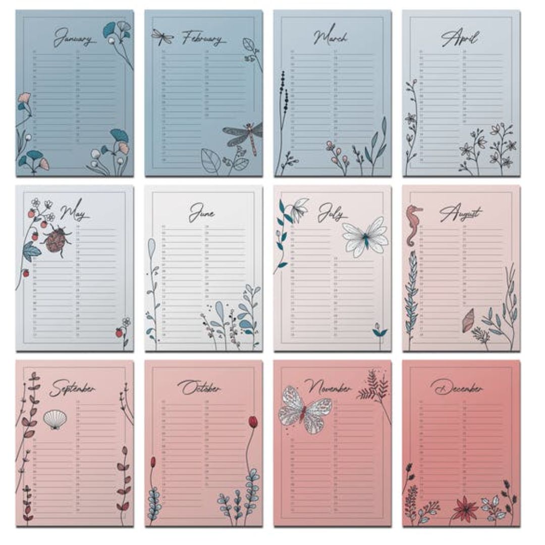 Wandkalender "DAYS TO REMEMBER", immerwährend