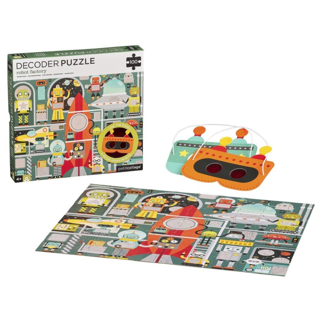 100-Teile Decoder Puzzle 'Robot Factory'