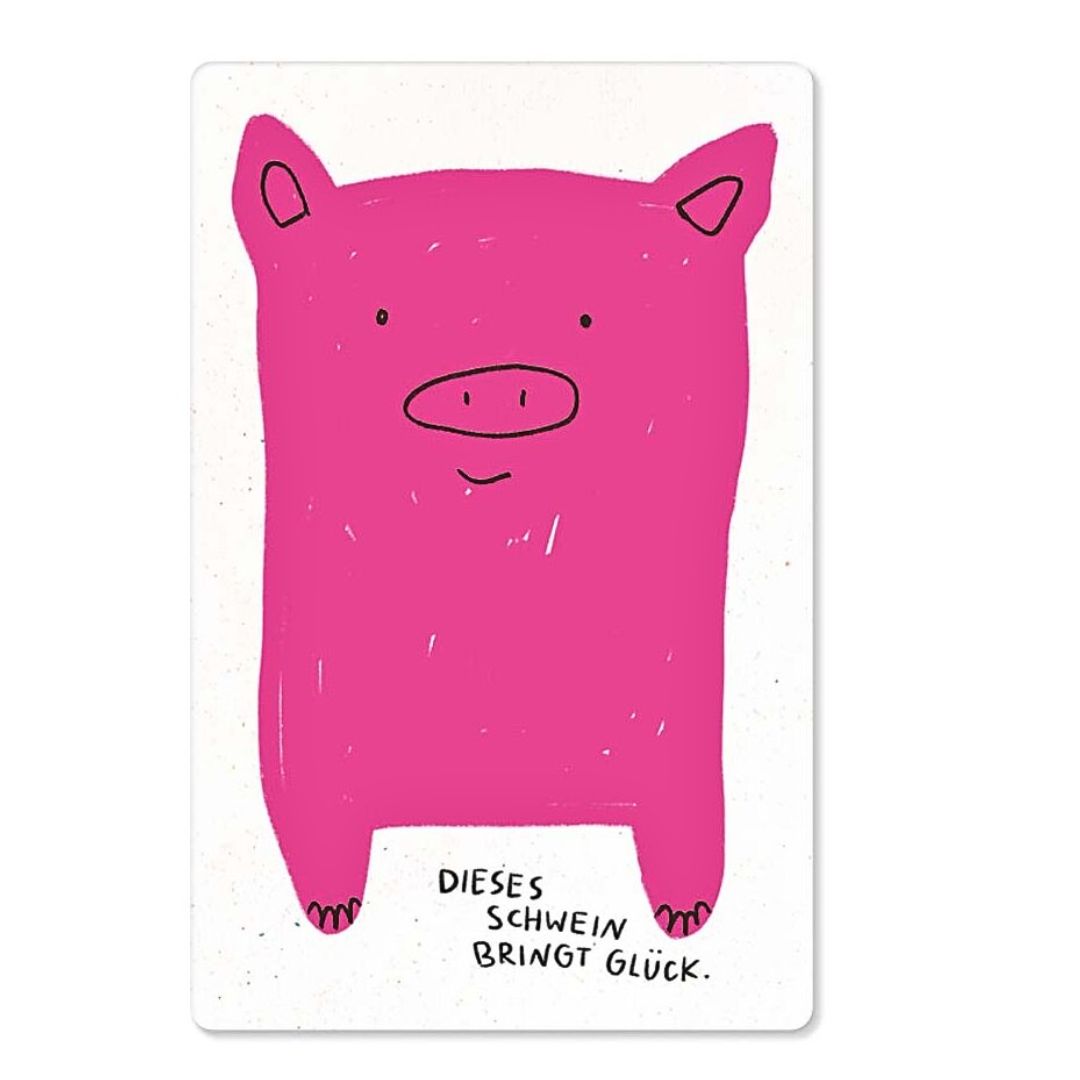 KIND MIND Karte | dieses schwein bringt glück