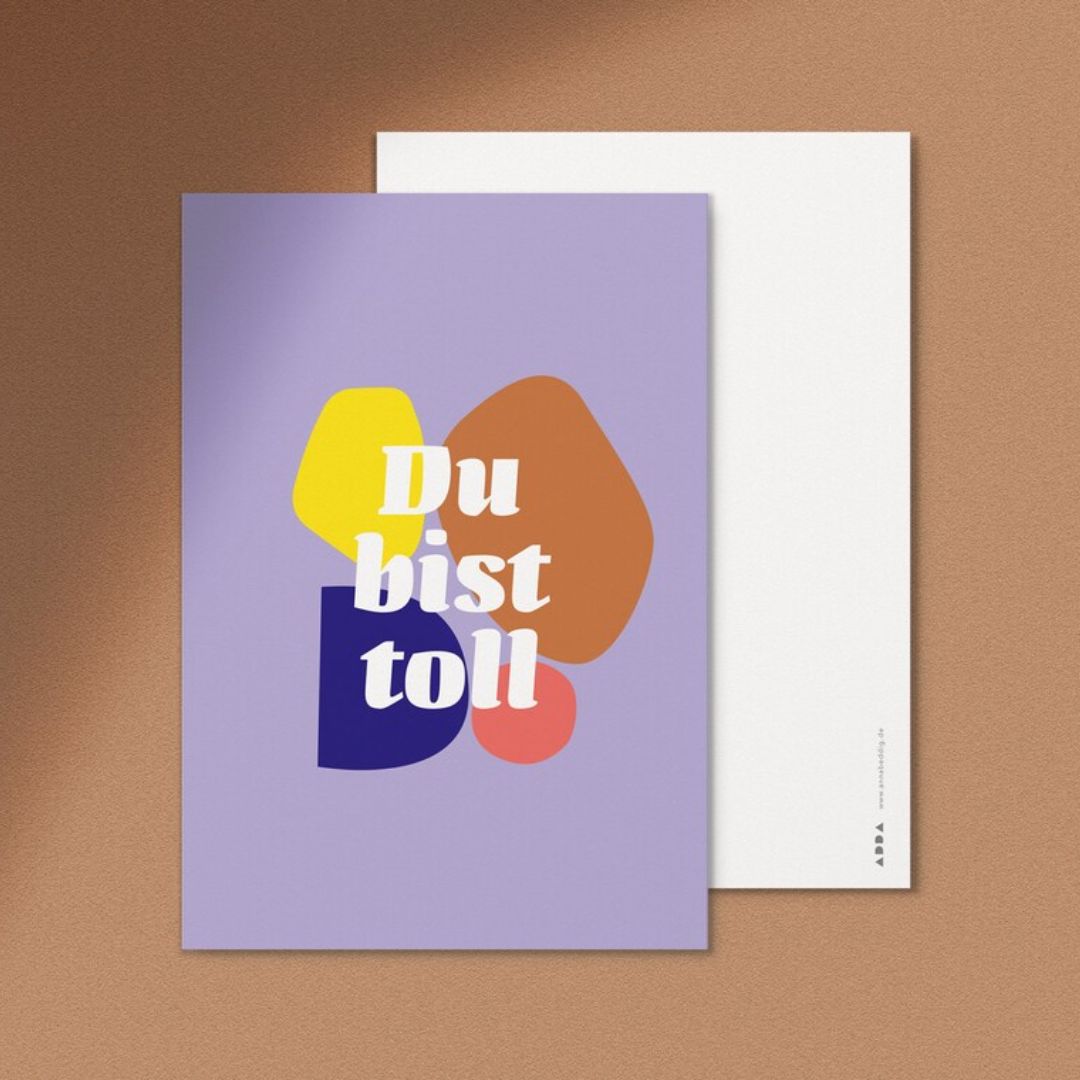 Postkarte Du bist toll