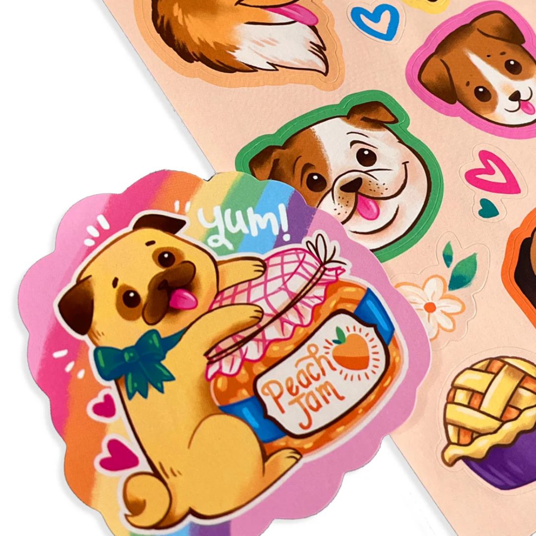 Duftaufkleber 'Puppies and Peaches'