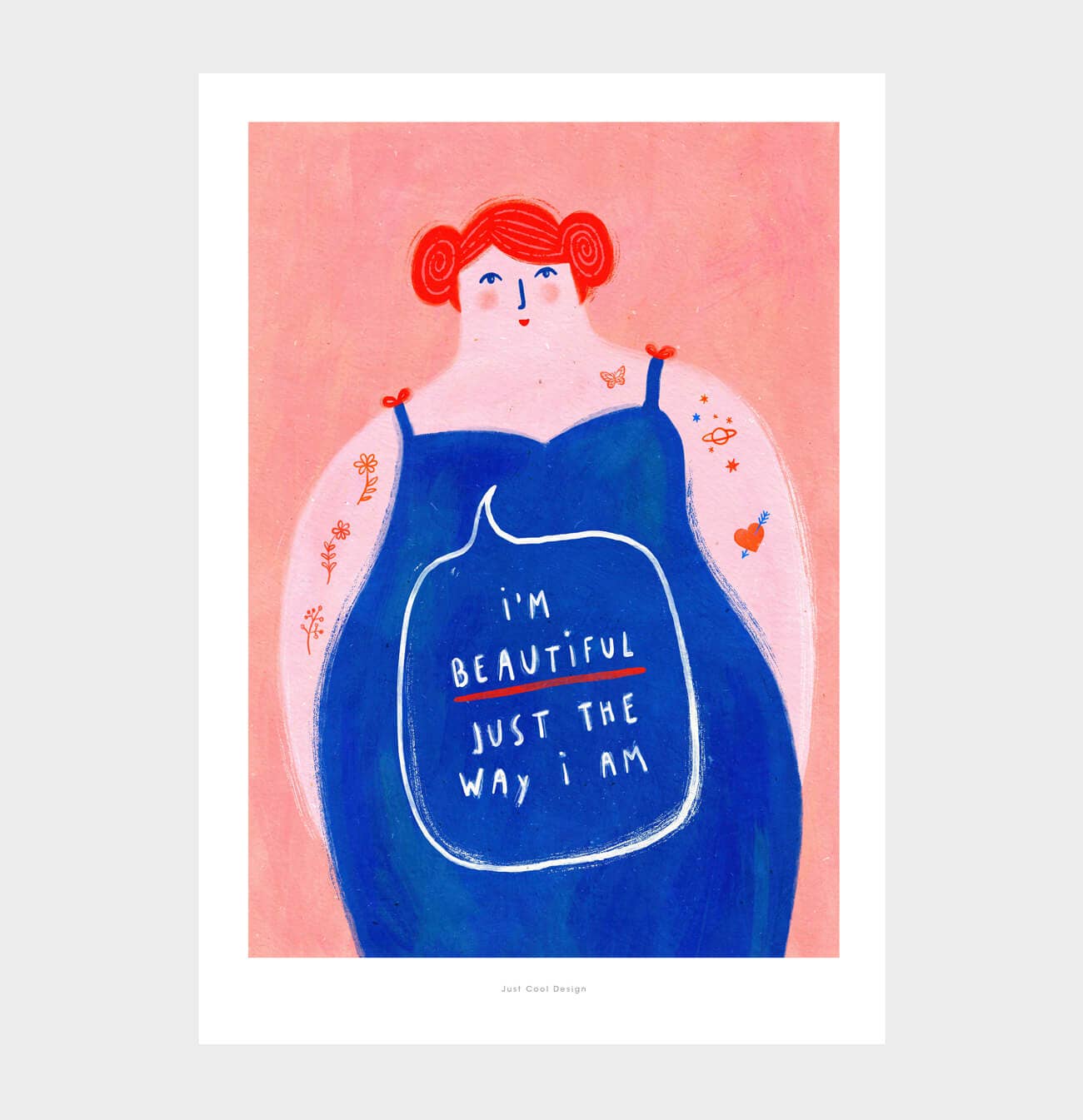 Kunstdruck A4 'Ich bin schön'