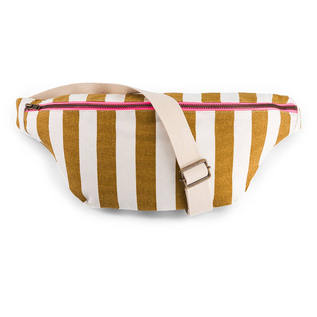 Gürteltasche mit Streifen karamell