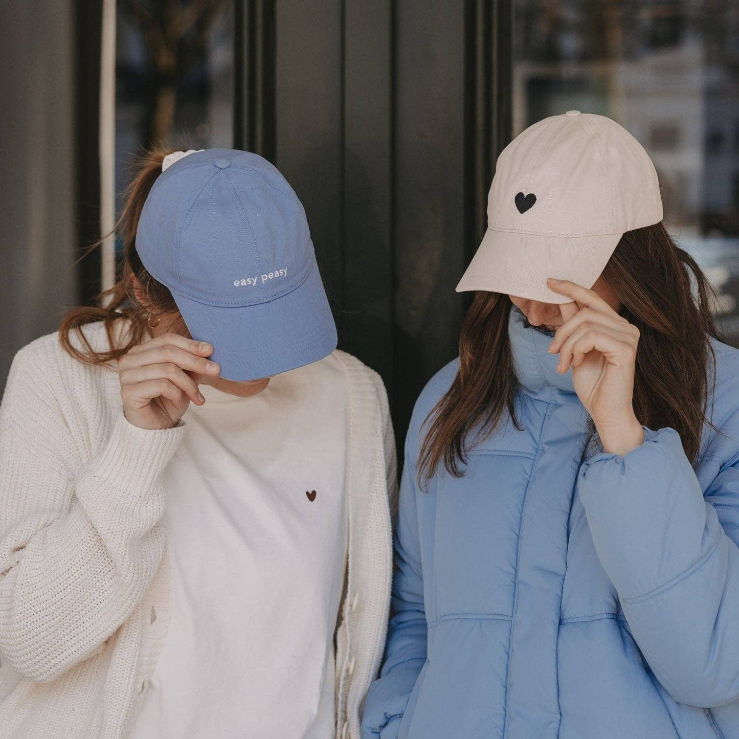 Cap blau 'Easy peasy'