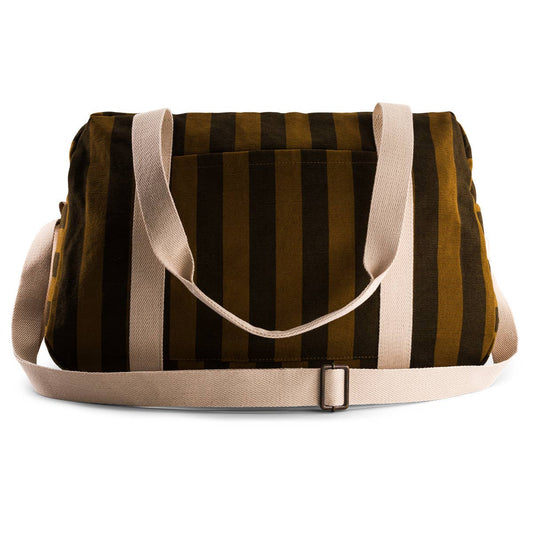 Damen Wochenendtasche Raphael Streifen Khaki/Braun
