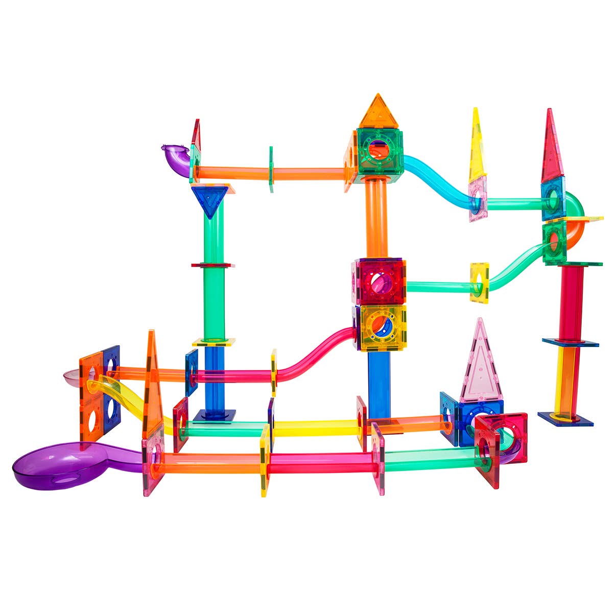 Magnetbausteine 'Bauspiel-Set mit Kugelbahn' | 50-teilig