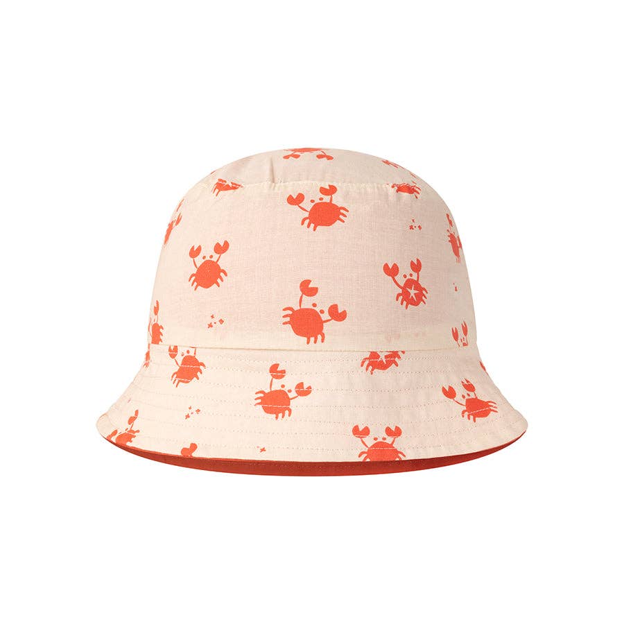 UV Wende-Sonnenhut Beige/Rot Krabbe