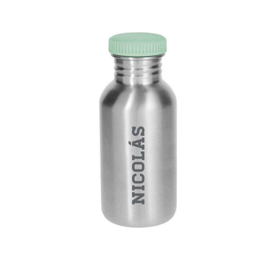 Trinkflasche Premium Edelstahl 500 ml personalisierbar grün