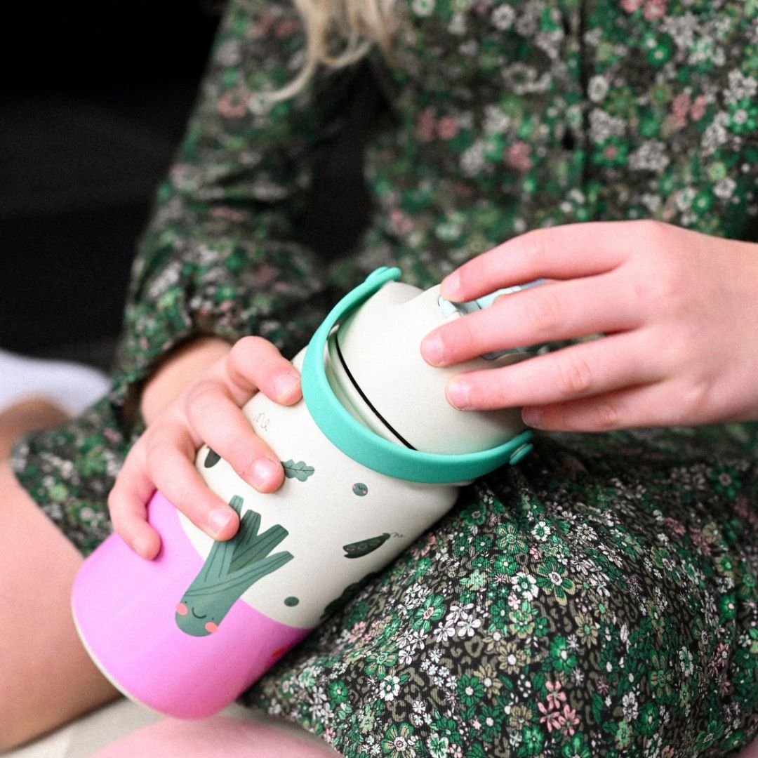 Trinkflasche aus Edelstahl für Kinder 'Veggie Kumpels' 420 ml
