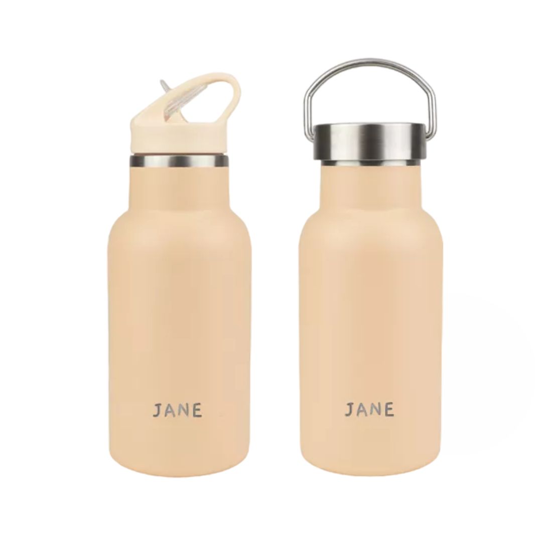 Edelstahl Trinkflasche 350 ml rosa personalisierbar mit Gravur