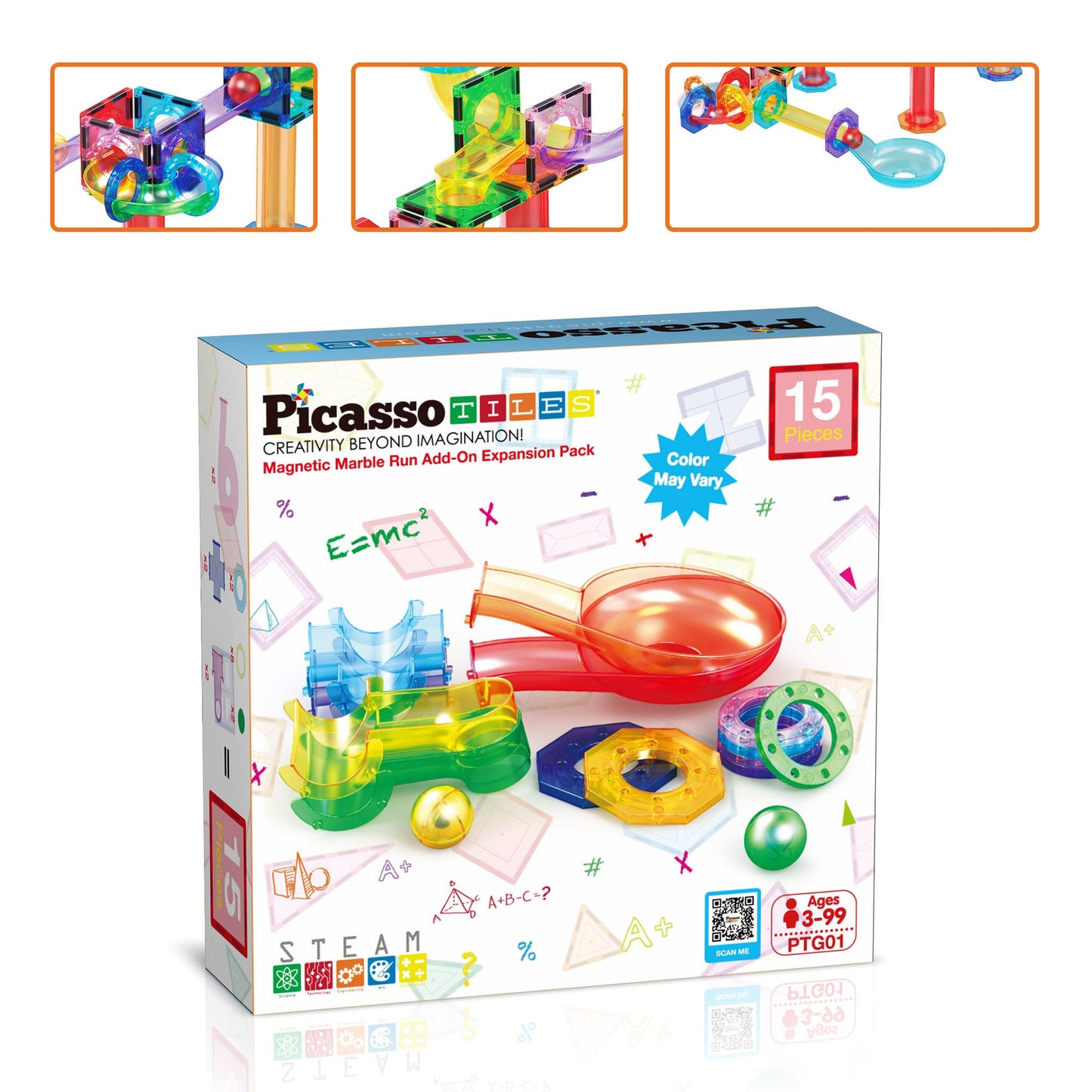 Magnetisches Marble Run-Erweiterungspaket 15-teilig