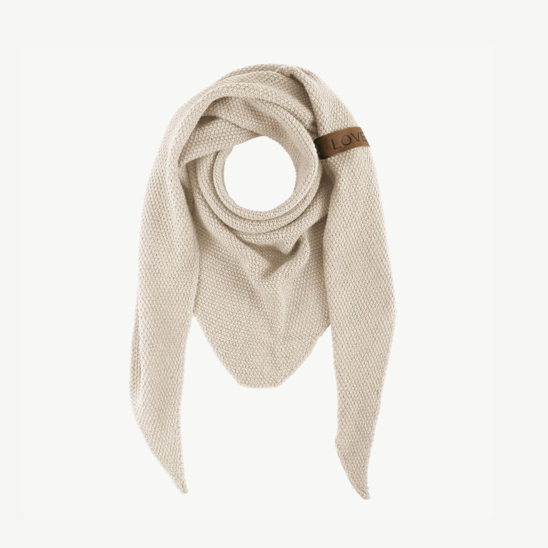Einfarbiger Dreiecksschal beige