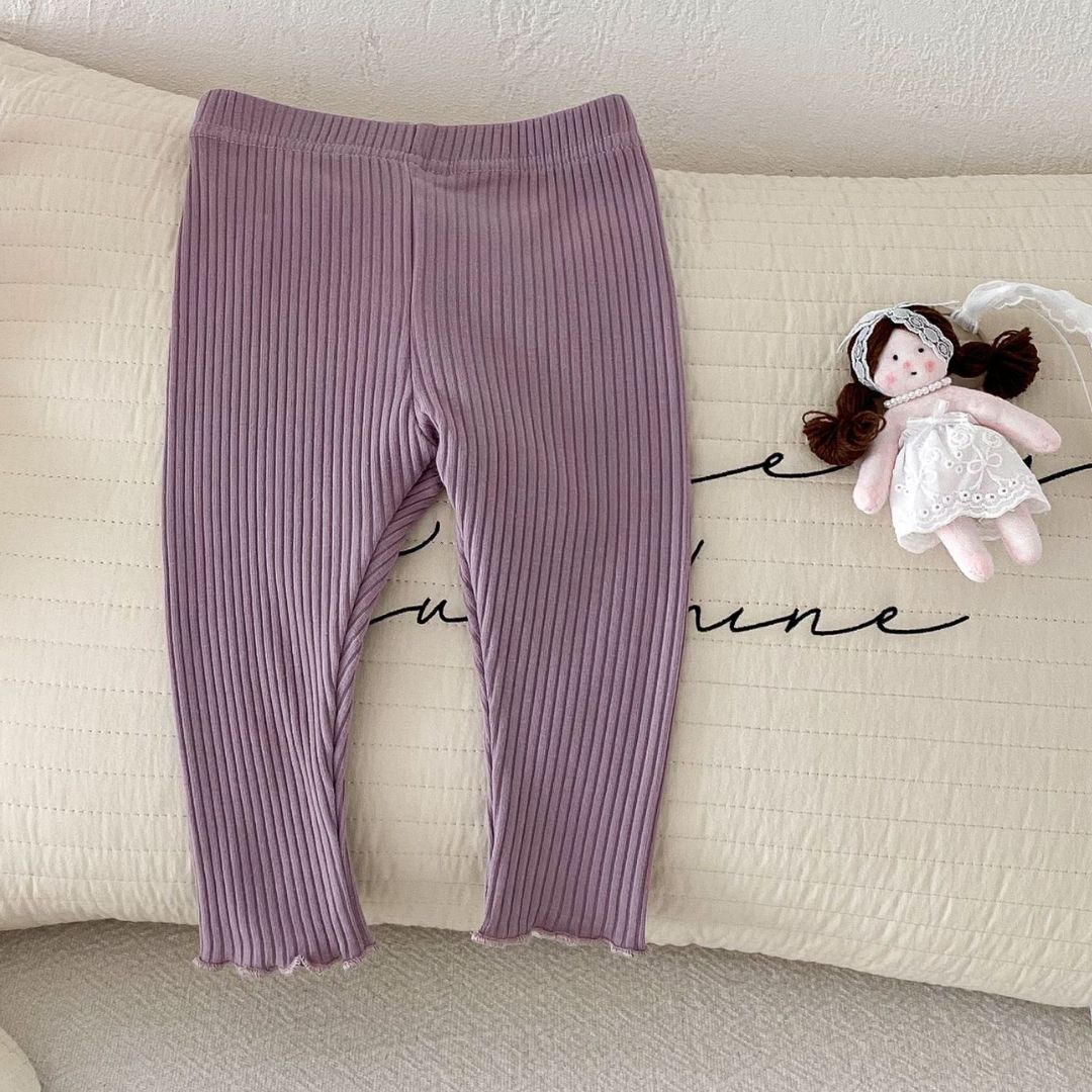 Elastische Leggings unifarben lila