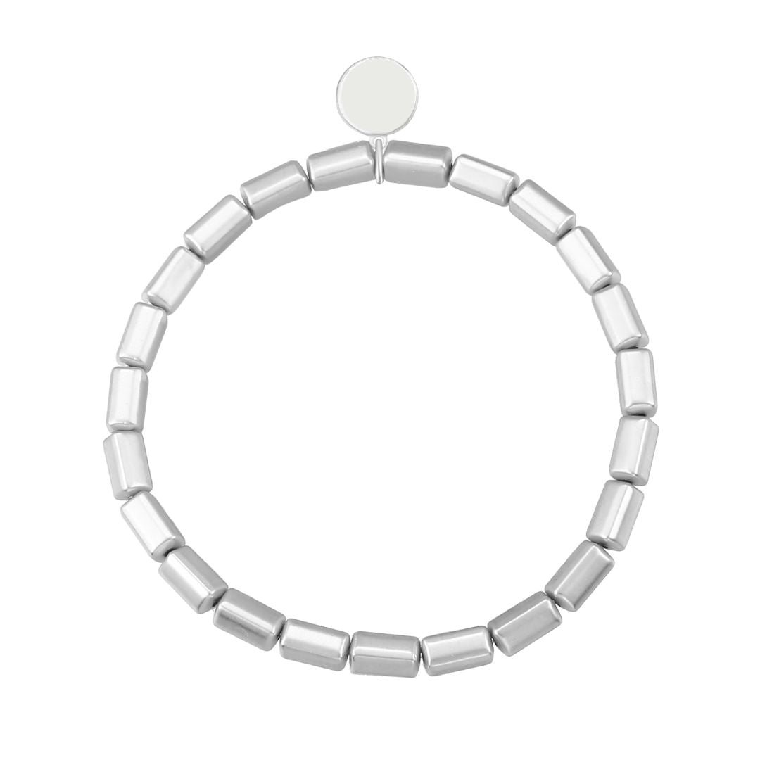 Elastisches Gliederarmband für Damen 'silber'