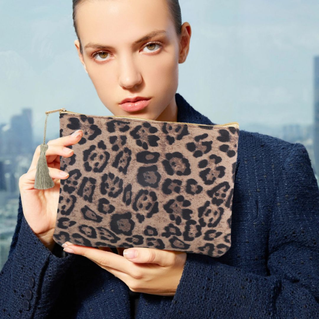 Kosmetik Tasche mit Leopardenmuster
