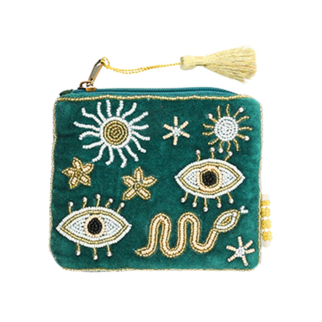 Etui 'Mystik' grün/weiß/gold