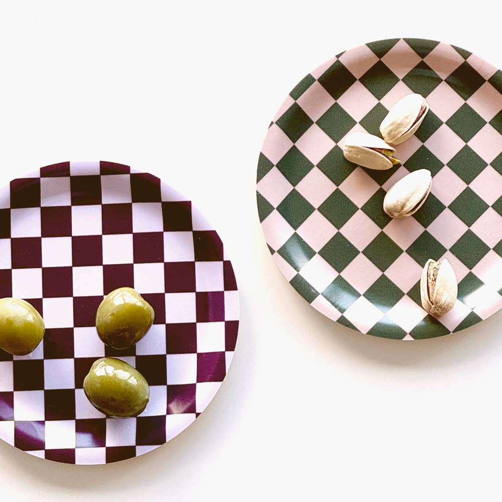 CHECKER Untersetzer, Herbstfarben, 11 cm, 4 Stück