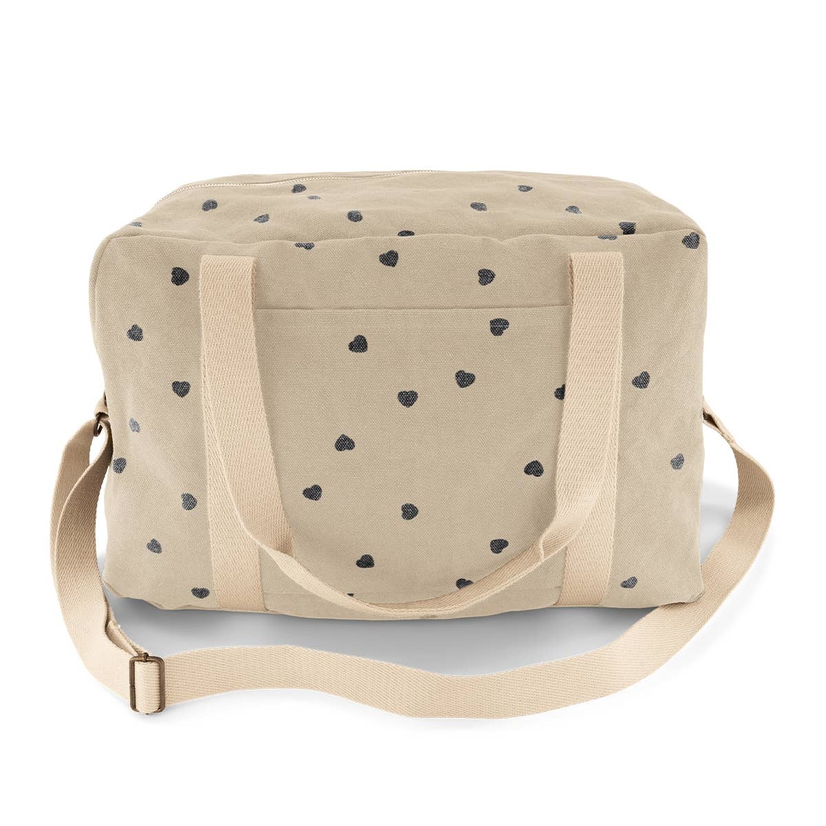 Damen Tasche beige mit Herzmuster