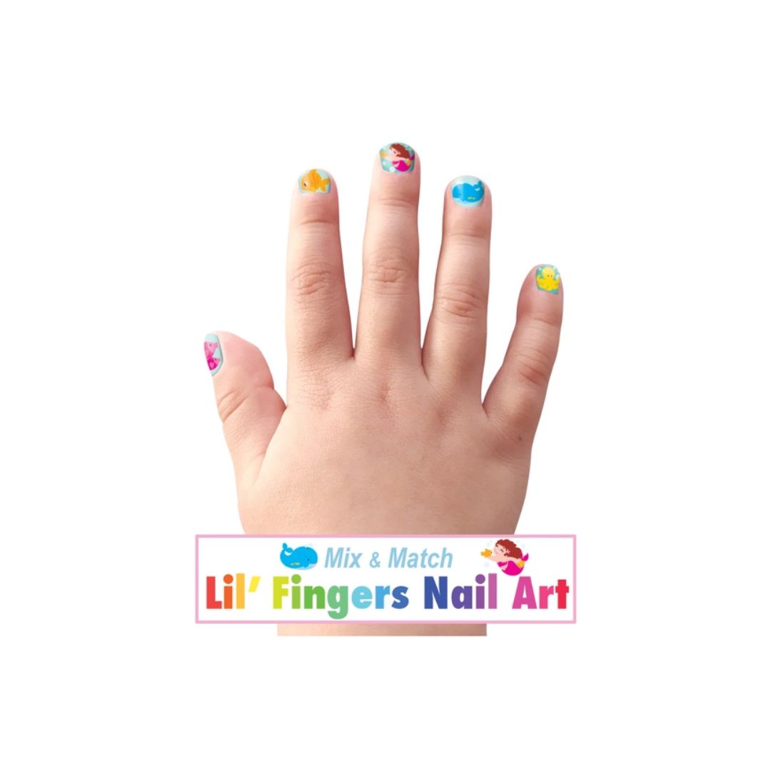 Nagelaufkleber Lil' Fingers Nail Art 'Meerjungfrauen und Freunde'