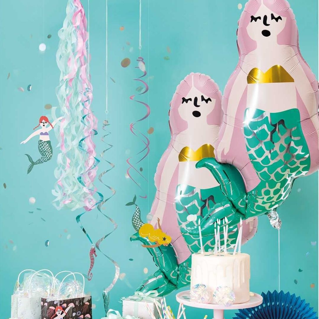 Folienballon 'Meerjungfrau' 55 x 100 cm