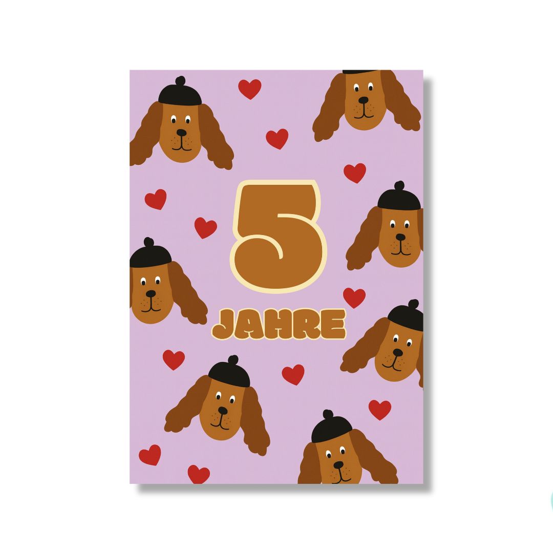 Geburtstagskarte 5 Jahre