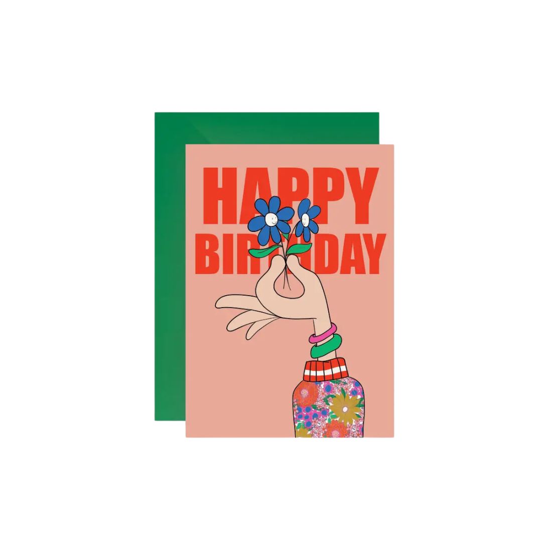 Postkarte mit Umschalg 'HB Hand' Hochformat