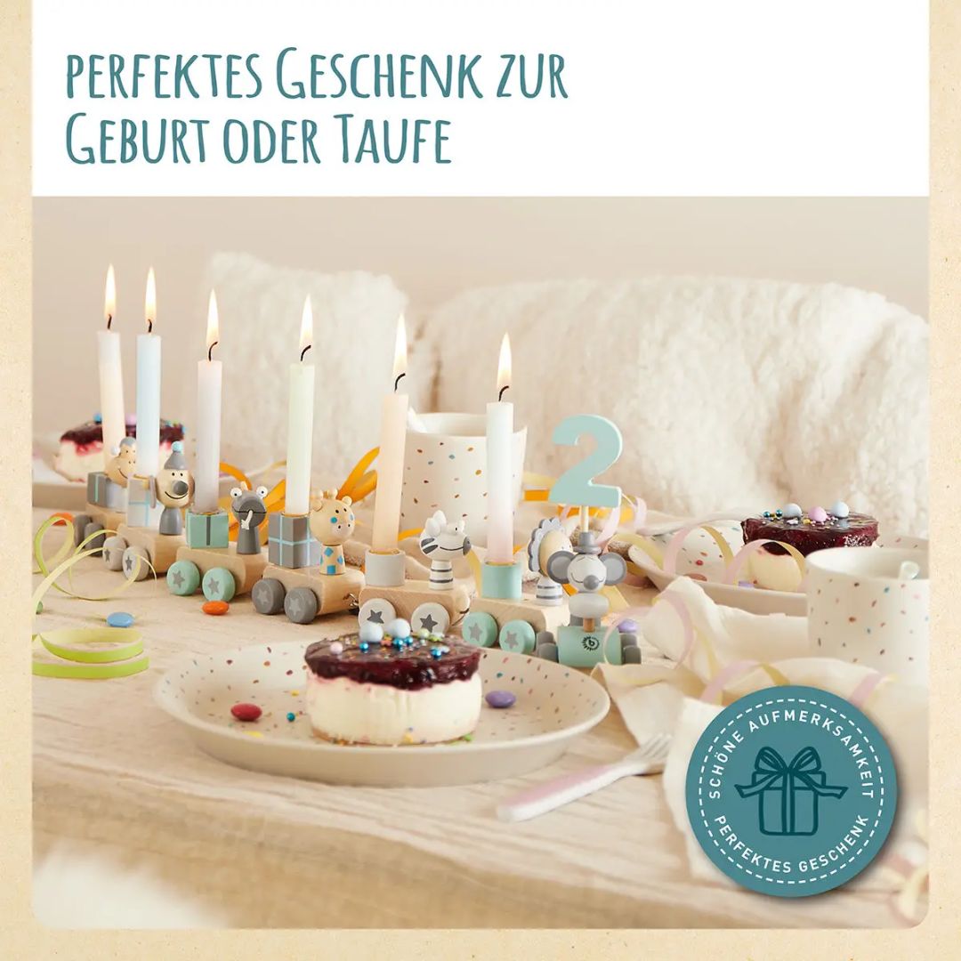 Geburtstagszug Holz Scandi 0-99 Jahre