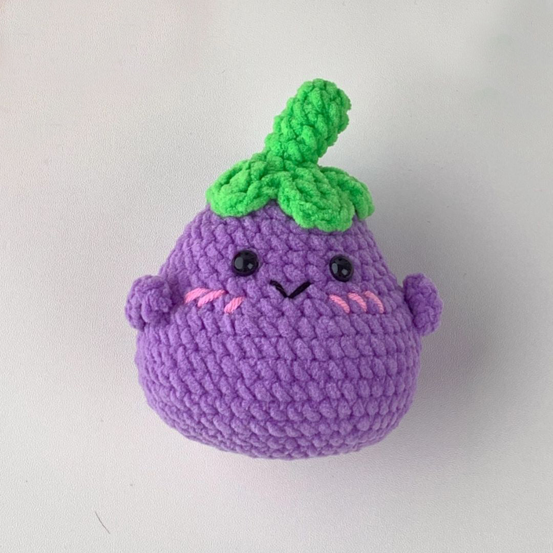 Gehäkeltes Jellycat-Plüschtier 'Aubergine'