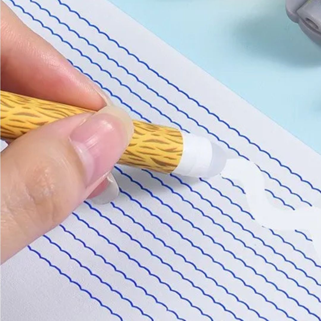 Radierbarer Gelstift mit Karikatur-Motiv 'Löwe'