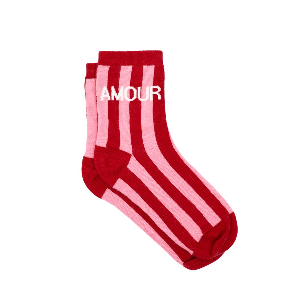 Gestreifte Socken 'Amour'