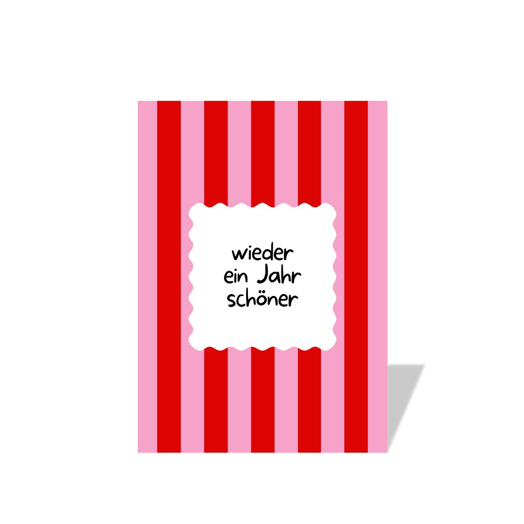 Postkarte 'Wieder ein Jahr älter'