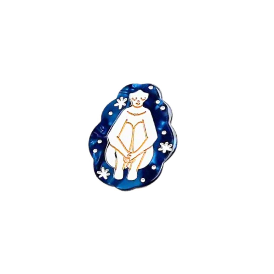 Haarclip 'Selflove' blau klein