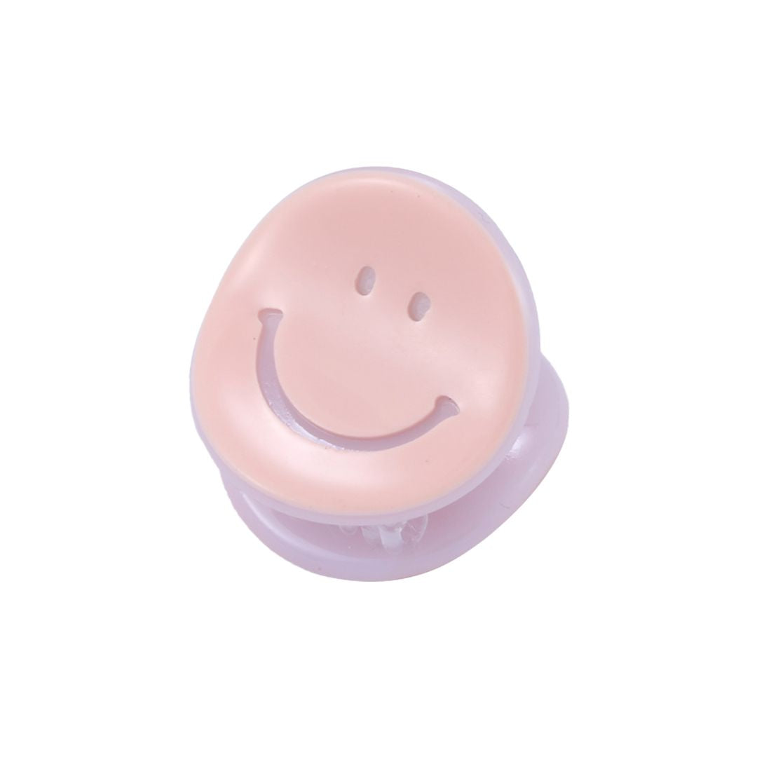 Haarclip 'Smiley' pastell rosa/flieder